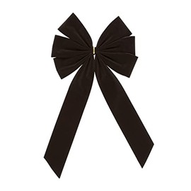 Old Glory Bunting Mourning Funeral Bows Regular Size Memorial 6 Loop Black Bow & Tail. 2 per Pack.