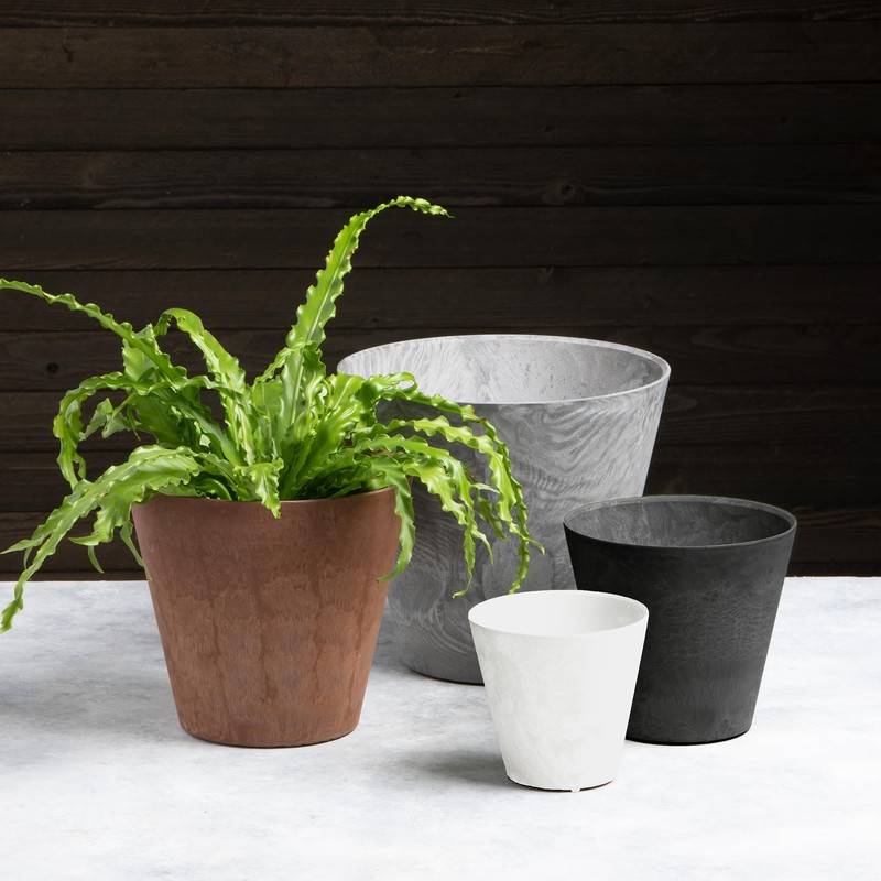 Root & Vessel Napa Round Planter, Gray, 12"