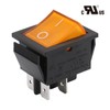 Baomain 2-Pack Rocker Switch with Yellow LED Light,ON/Off DPST 4-Pin