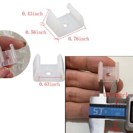 GYGhaoho 120pcs LED Strip Light Clips Neon Mounting Clips 10/13/16MM Size Make The Neon Signs Flexible Light Strip Fixing Card (C.16MM/0.63INCH)