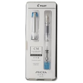 PILOT PFPR1TLBCM Prera Fountain Pen, Color Discount, CM, Calligraphy, Transparent Light Blue
