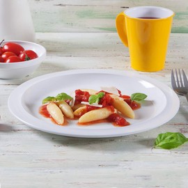 Ornamin Flat Plate Diameter 26 cm White Melamine (Model 504) / Dinner Plate