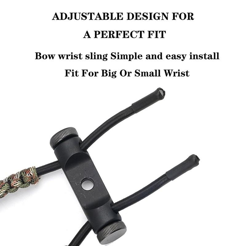 KURUGEILI Archery Bow Sling Adjustable Wrist Sling Strap Braided Bow