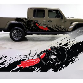 Gladiator in Battle Graphic Decal Sticker, Custom Off-Road Truck Sticker. Spartan Decal Sticker. Universal Fit for Any Vehicle (Set of 2 Decals) #6796