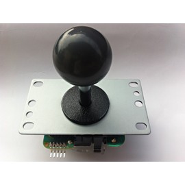 Sanwa JLF-TP-8YT-SK OEM Gray Ball Handle Arcade Joystick 4 and 8 Way Adjustable (Mad Catz SF4 Tournament Joystick Compatible)