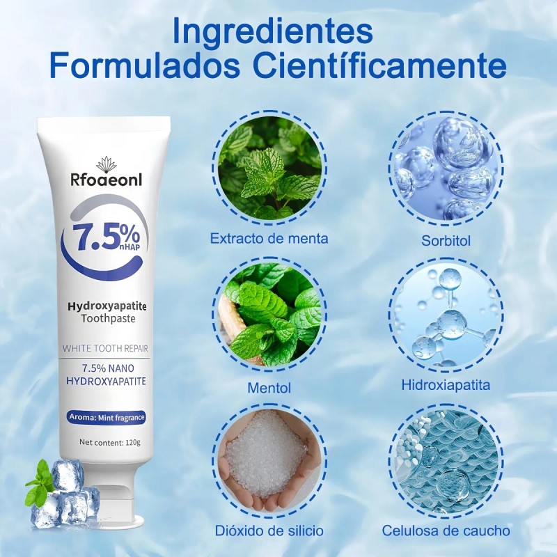 2pcs Dientes Blanqueadora Con Hidroxiapatita, Pasta Denta