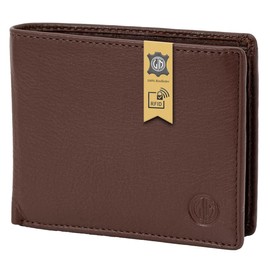 LINDENMANN Men's Leather Wallet Brown, dark brown