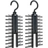 Upgraded 2 PCS Adjustable 20 Tie Rack Holder, 360° Rotating