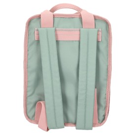 Depesche 13406 Miss Melody Romantic Fields Backpack in Green and Pink with Horse Patch and Glitter, Bag with Adjustable Straps, Colour: Pink