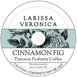 Cinnamon Fig Tanzania Peaberry Coffee (Single Serve K-Cup Pods) (Gourmet, Naturally Flavored, Whole Coffee Beans) (12 pods, ZIN: 575393) - 2 Pack