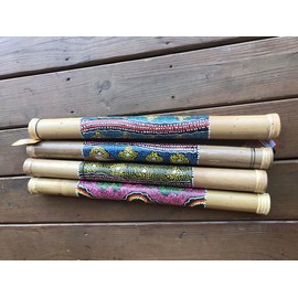 Terre Bamboo Rain Stick, Rain Maker 24" 32" 40" 48" 59" Painted, Burned, Cave or Maori Design - Length: 40 inches