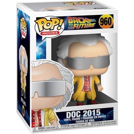 POP Back to The Future - Doc 2015 [Dr. Emmett Brown] Funko Pop! Vinyl Figure (Bundled with Compatible Pop Box Protector Case), Multicolored, 3.75 inches