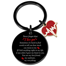 To My Love Keychain for Boyfriend Valentines Day Gifts for Him