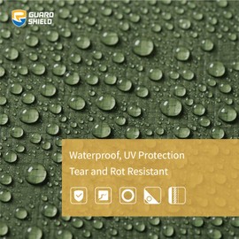 GUARD SHIELD Round Tarp Waterproof Heavy Duty Green 12 Feet Cover Outdoor Inflatable Pool Ground Cloth Tarps for Under Pool