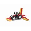 siku 1672, Steyr Tractor with Pöttinger Combination Mower, Metal/Plastic, Red,