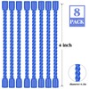 8PCS 4-Inch Silicone Cable Ties, Bendable Rubber Twist Ties, Reusable