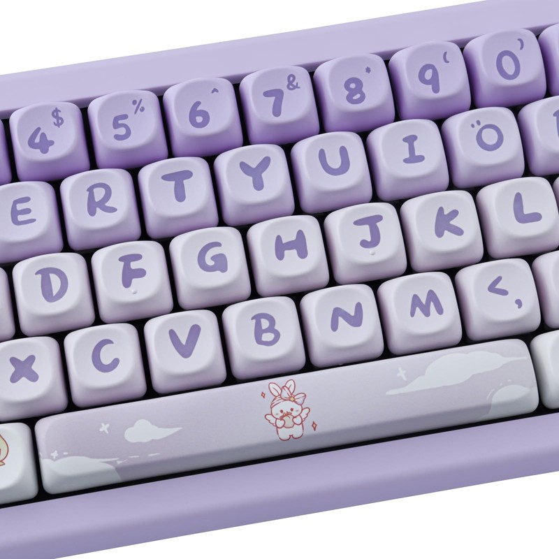 PBT Keycaps Custom Gradient Purple Keycaps Set 142 Keys Dye