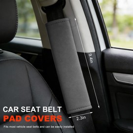 2PCS Car Seat Belt Pads, Safety Belt Cover (Gray)