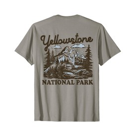 Yellowstone National Park (Design on Back) Vintage Style T-Shirt