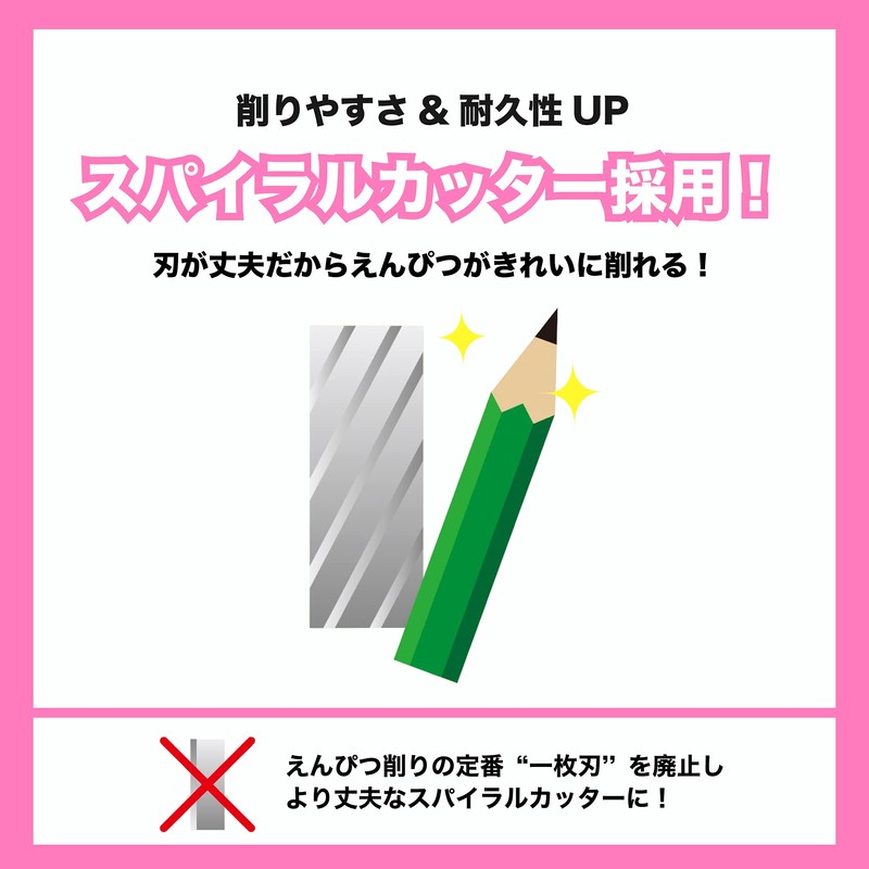 アスカ 鉛筆削り 芯先調整機能付き ピンク PS70P