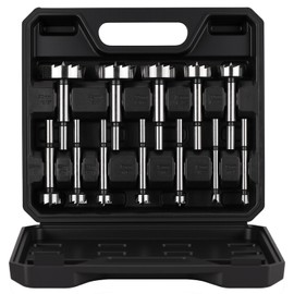 Vearter 12PCS Forstner Drill Bit Set, 10-50mm HCS Multi-Tooth Woodworking Tools with Hex Shank, Hole Saw Cutter Hinge Boring Bit Kit for Solid Wood, MDF, Particleboard