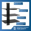 QualGear Universal Triple Shelf Wall Mount for A/V Components Upto