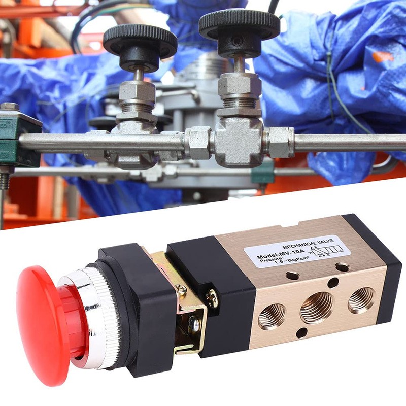 Tiiyee Pneumatic Mechanical Valve, MV-10a Pneumatic Machines Air Valve 2