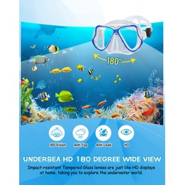 Greatever Dry Snorkel Set,Panoramic Wide View,Anti-Fog Scuba Diving Mask,Professional Snorkeling Gear
