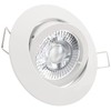 trendlights24 Premio LED Einbaustrahler 230V Weiß rund 3-Stufen dimmbar extra