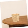 Mipcase 6pcs Handheld Bamboo Basket Miniature Woven Sundries Organizer for