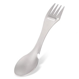 Inntobite 5-in-1 Multifunctional Outdoor Titanium Fork Spoon, Outdoor Barbecue, Kitchen Utensils, Camping Tools. ﻿