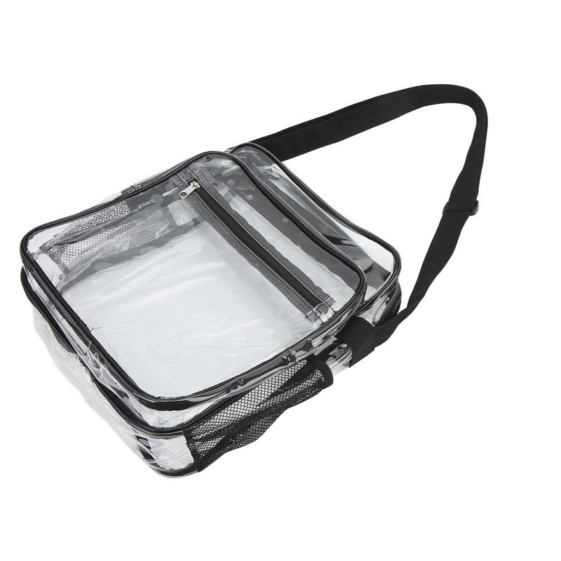 Clear Messenger Bag PVC Waterproof Visible Zipper Design Crossbody Tote