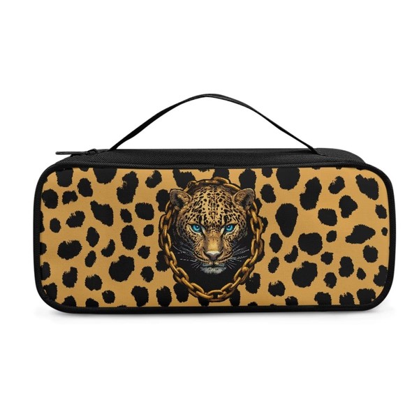Puganiruo Animal Leopard Stethoscope Hard Carrying Case, Shockproof Travel Storage