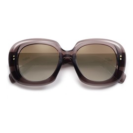 SOJOS Sunglasses for Women & Men, Round, Thick, Polarized Lens, Trendy, Oversized Shades SJ2317 (SJ2317, Grey/Brown)