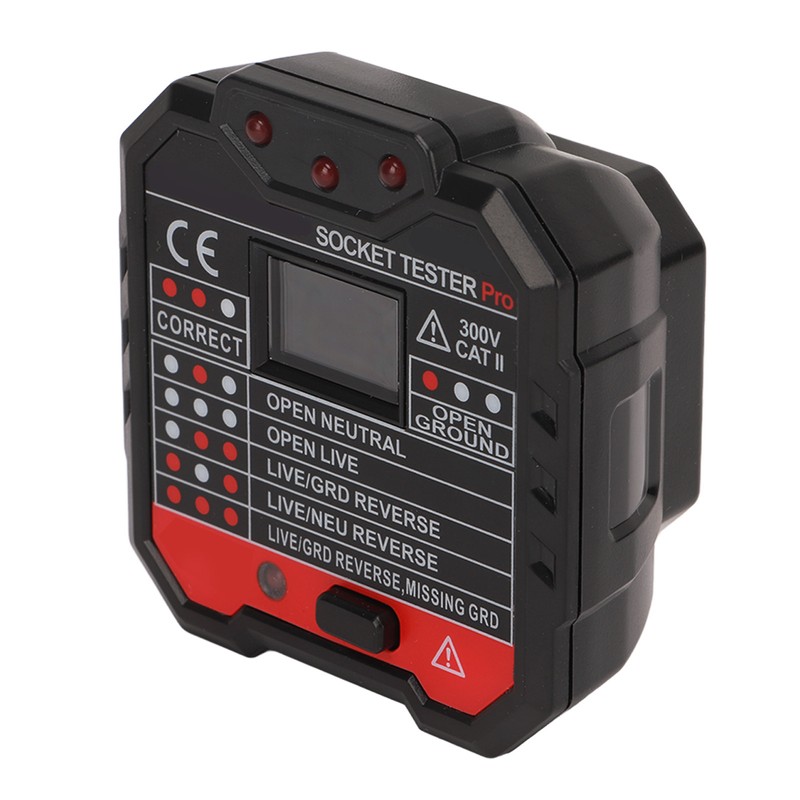 Socket Tester Outlet Electrical Receptacle Detector Phase Supply Polarity Voltage
