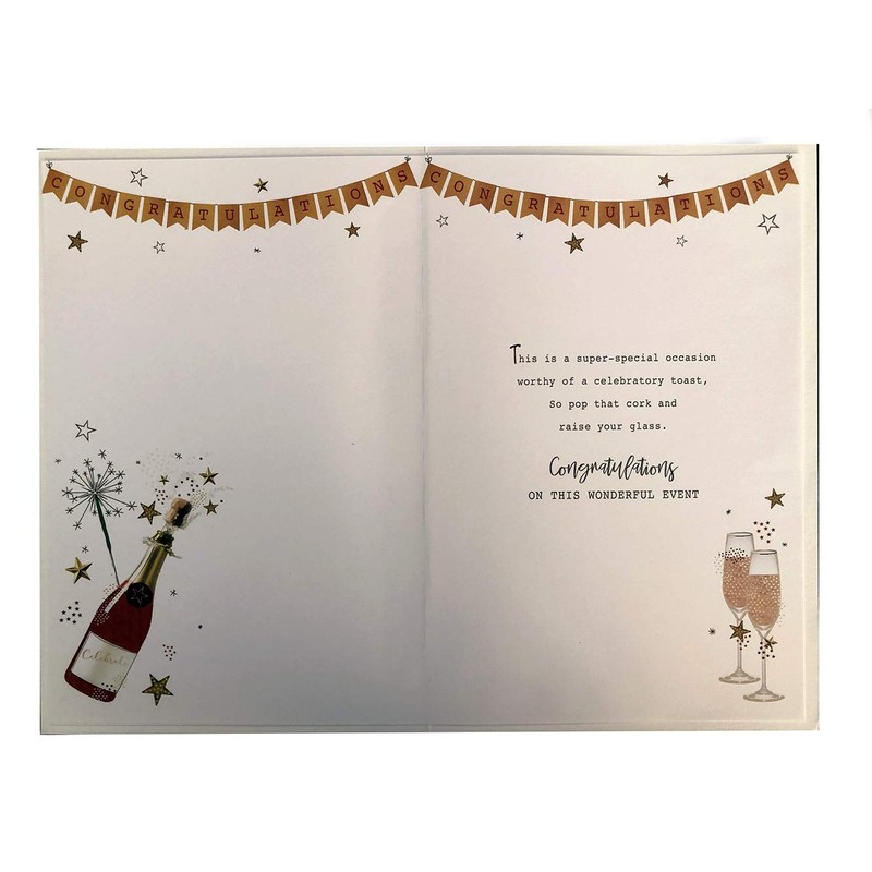 Special Days Happy 40th Ruby Anniversary Champagne Bunting Design Card