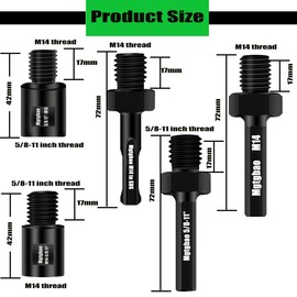 Mgtgbao 1Pcs Core Drill Bit Adapter M14 Female to SDS Shank for Thread Diamond Hole Saw.