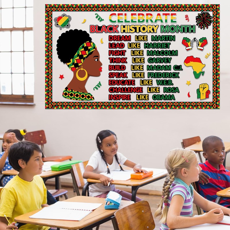 gisgfim Black History Month Classroom Bulletin Board Decorations Set African
