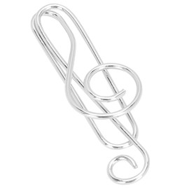 Agatige 50PCS Silver Musical Note Paperclips, Iron Wire Music Binder Shape 1.4x0.5in Metal Binder Clips for Office School Craft Projects Clothes Hooks Snack Packaging Office Clips