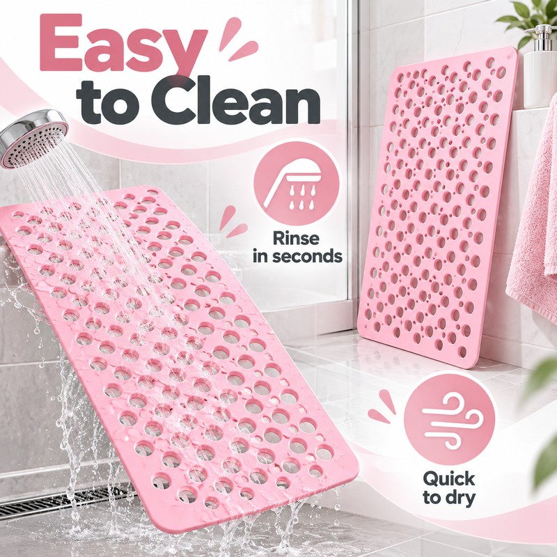 Non-Slip Shower Mat for Bathtubs and Bathrooms – 43 x