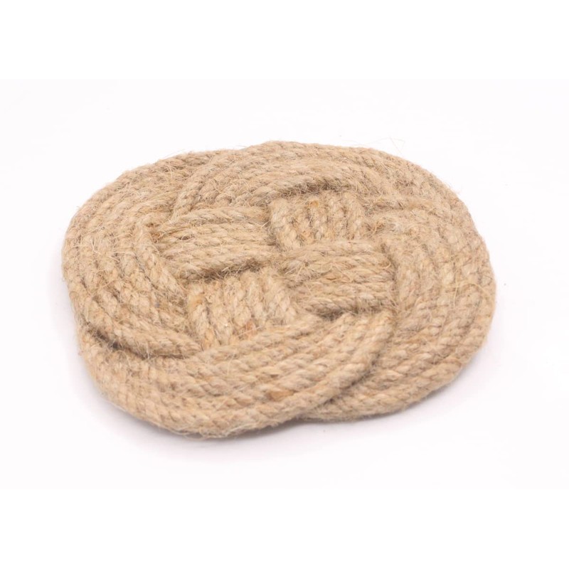 Roorkee Instruments India Jute Rope Coaster Set of Four-Nautical Gift-Beach