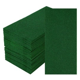 100 Pack Green Paper Napkins, Disposable Linen-Feel Guest Towels Cloth-Like Hand Towels, Soft, Absorbent, Paper Hand Napkins for Kitchen, Bathroom, Parties, Weddings, Dinners - 12" x 17"