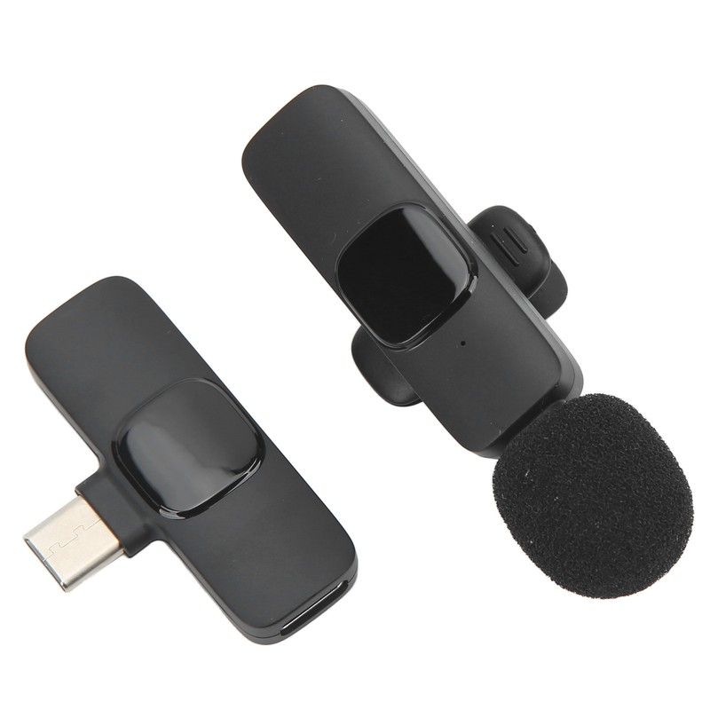 Wireless Lavalier Microphone Intelligent Noise Cut Automatic Pairing Compact Microphone