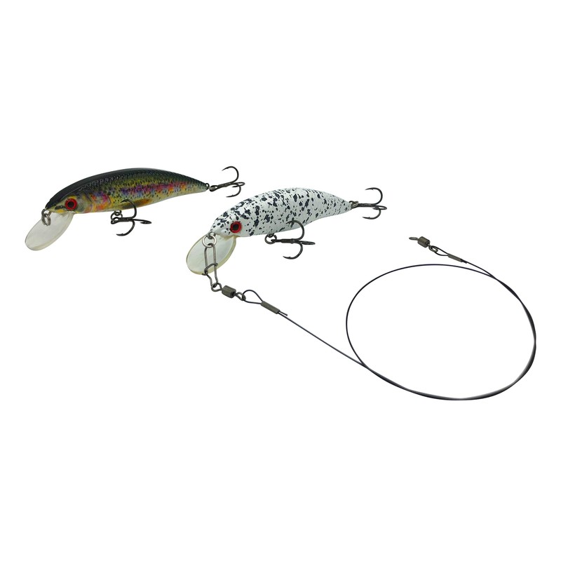 PetrisCatch Minnow Pike Wobbler Set of 4 + 4 Steel