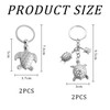 4 Pieces Turtle Keychains, Creative Cute Keychains, Animal Keychains, Metal