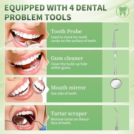 Tooth Repair Kit, Moldable Tooth Filling Repair Kit, Fake Teeth DIY at Home, Fixing Missing & Broken Tooth Replacements, with 4 Dental Tools-V02
