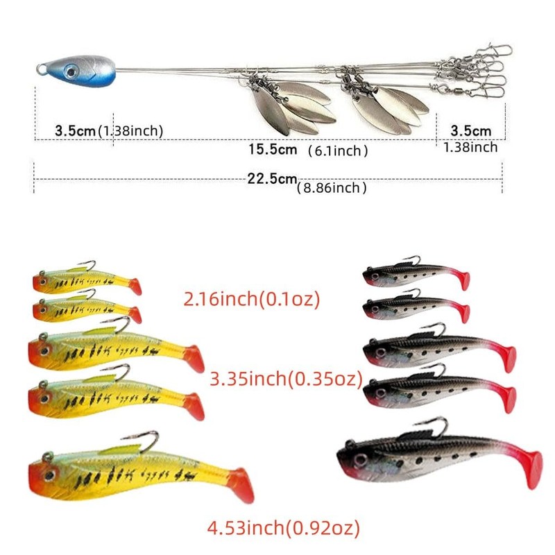 Alabama Rig Kit 5 Arms Alabama Umbrella Rig Bass Fishing