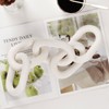 HMASYO White Wood Chain Link Decor, 5-Link Wooden Decorative Chain