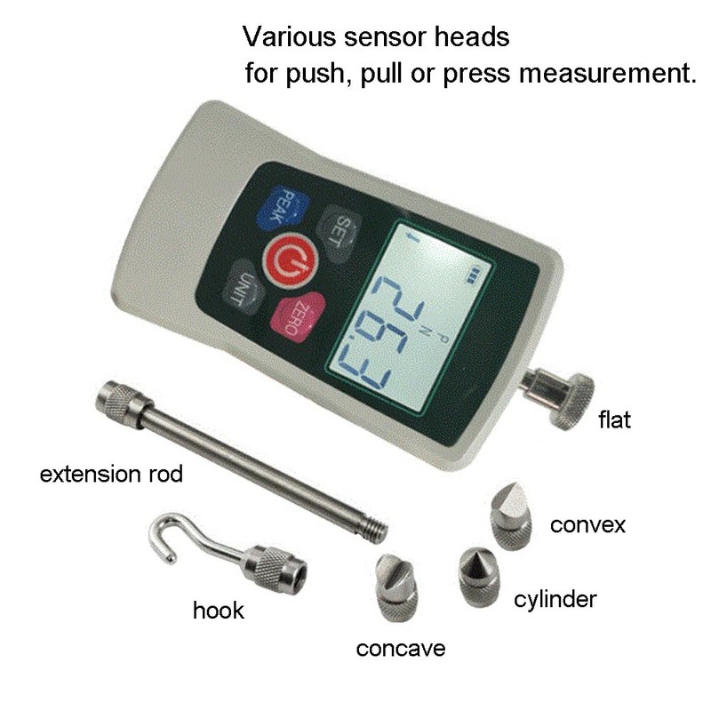 AMF 10N Digital Force Meter, Portable Push-Pull Gauge Tester, Digital