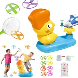 Juguetes de lanzador de platillo volador,Juguetes lanzadores de discos voladores para niños, juegos y actividades en el patio trasero para niños y familias, juguetes al aire libre para niños(Pato)